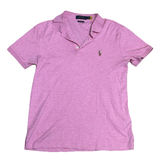Men's Polo Ralph Lauren Slim Fit Polo Shirt Size S Pink